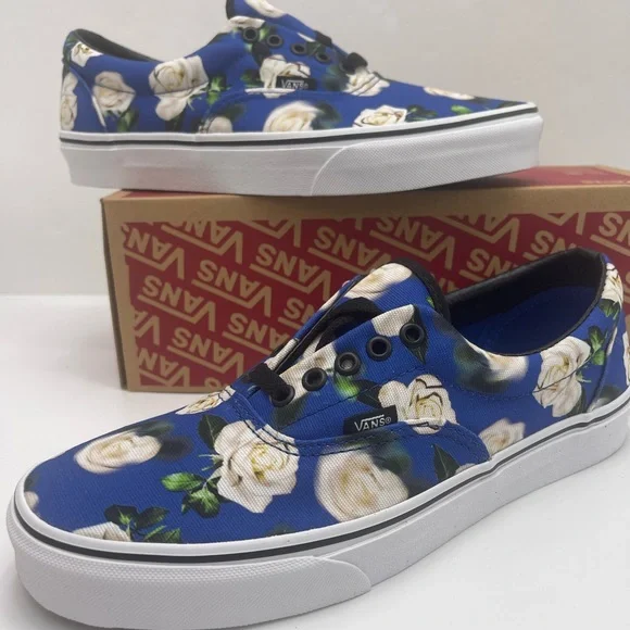 Vans Men’s Era (Romantic Floral) Lapis Blue SneakersVN0A38FRVP9